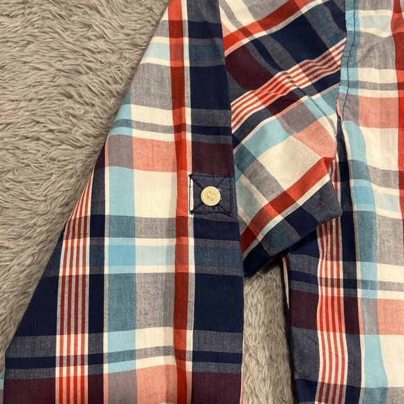 Ditch Plains Western Shirt Men's L Blue Plaid Pearl Snap Roll Tab Long Sleeve‎ - Picture 15 of 15